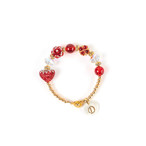 July (Rubellite) Charm Birthstone Bracelet