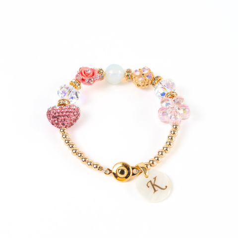 October (Opal) Charm Birthstone Bracelet