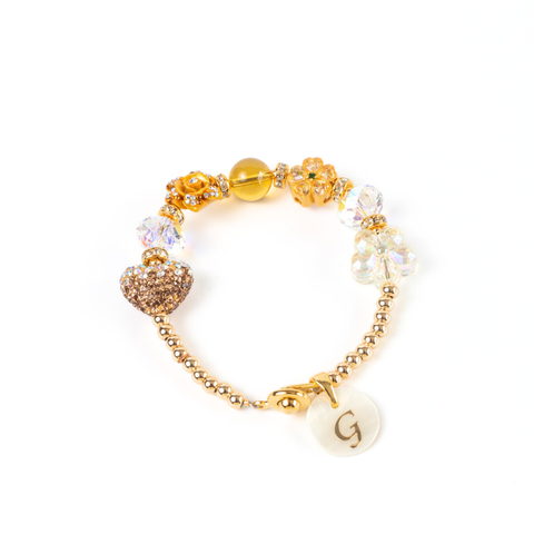 November (Citrine) Charm Birthstone Bracelet