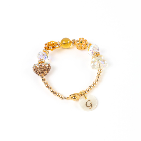 November (Citrine) Charm Birthstone Bracelet