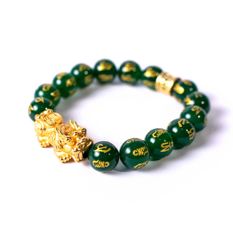 Green Mantra Pixiu Bracelet