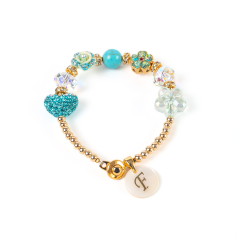 December (Turquoise) Charm Birthstone Bracelet