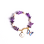 Golden Butterfly Amethyst Bracelet