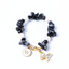 Golden Butterfly Snowflake Obsidian Bracelet