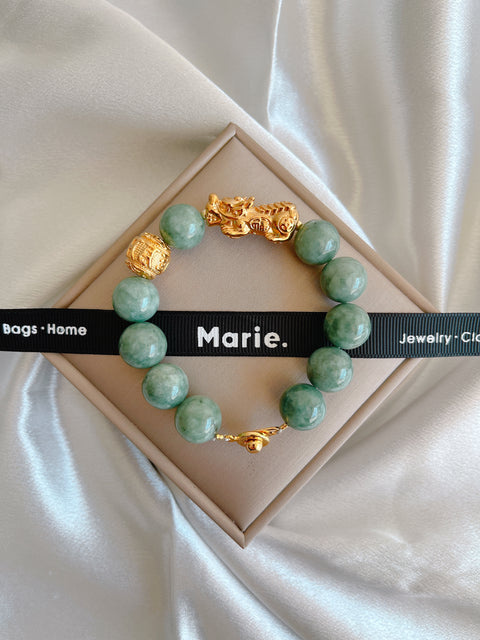 Burma Jade Pixiu Gemstone Bracelet