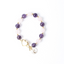 Zise Amethyst & Rose Quartz Charm Gemstone Bracelet