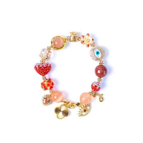 Jinqian Hua Charm Gemstone Bracelet