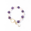 Zise Amethyst & Rose Quartz Charm Gemstone Bracelet