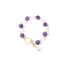 Zise Amethyst & Rose Quartz Charm Gemstone Bracelet