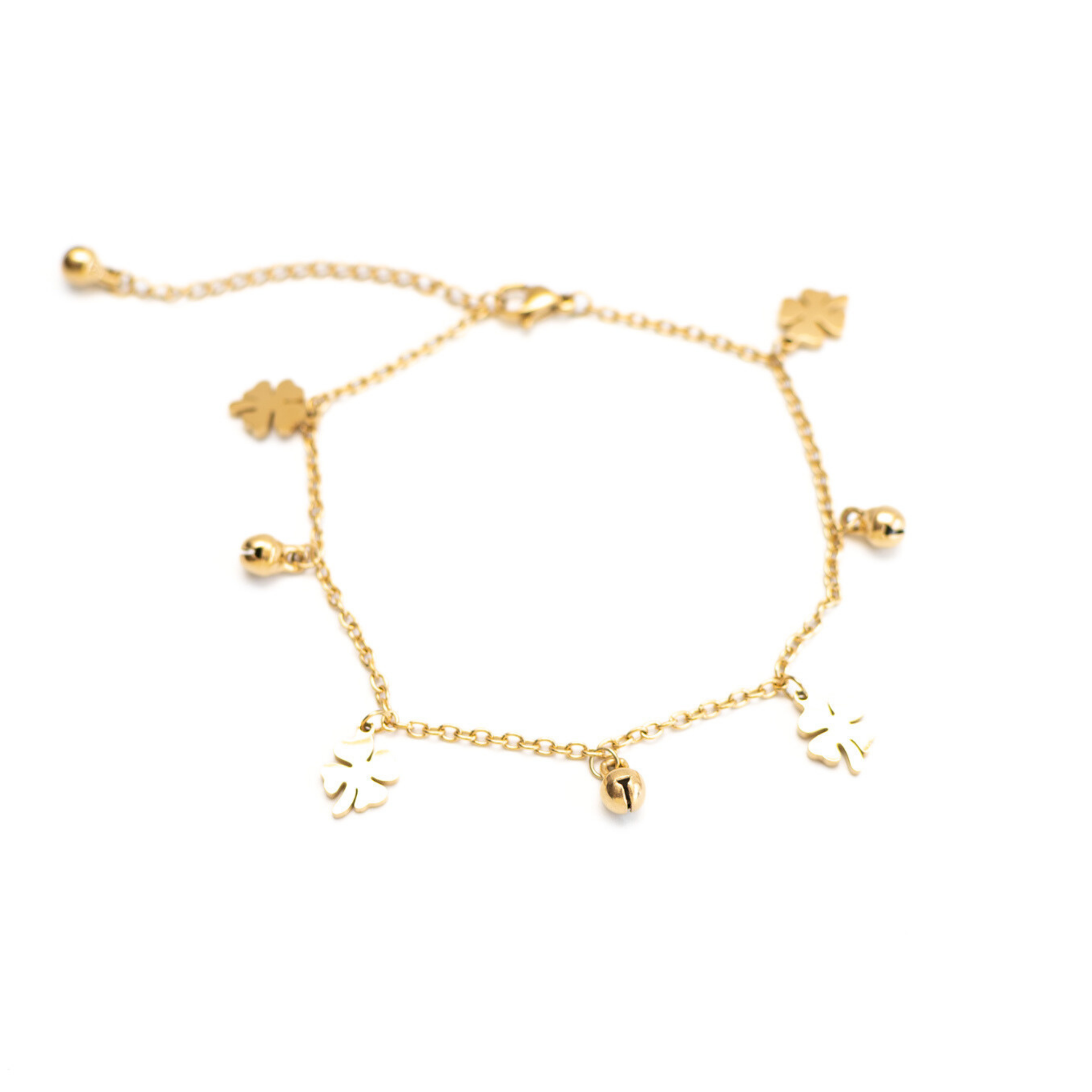 Good Luck In Your Exam Wish Bracelet, Green Four Leaf Clover Charm Good Luck In Your Exam Wish Bracelet, Green Four Leaf Clover Charm
