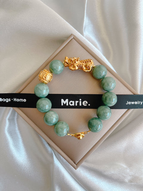 Burma Jade Pixiu Gemstone Bracelet