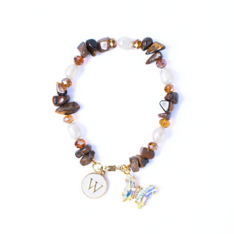 Golden Butterfly Tiger's Eye Bracelet