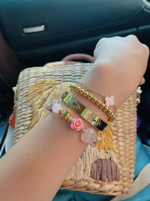 Rose Quartz  Gemstone Bracelet