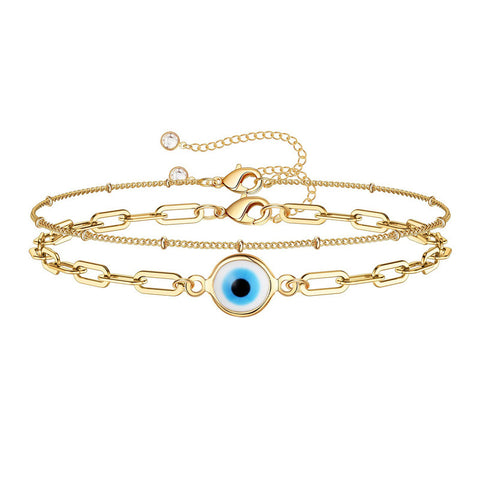 Golden Evil Eye Minimalist Bracelet