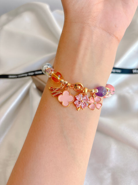 Fenhong Mao Charm Gemstone Bracelet