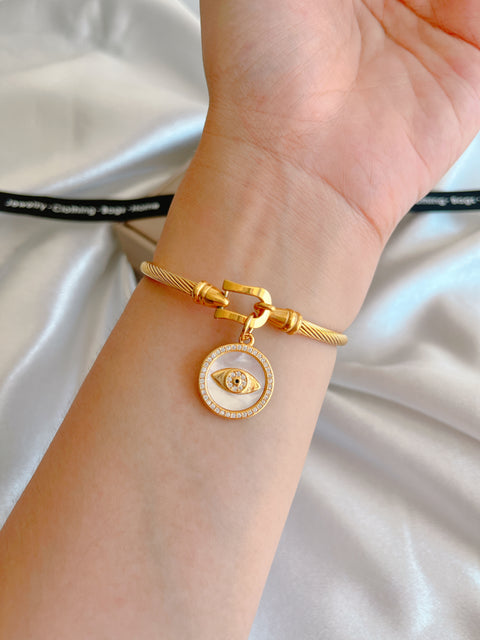 The Golden Göz Evil Eye  Bangle