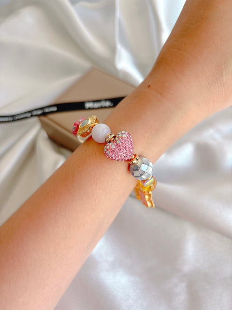 Fenhong Mao Charm Gemstone Bracelet