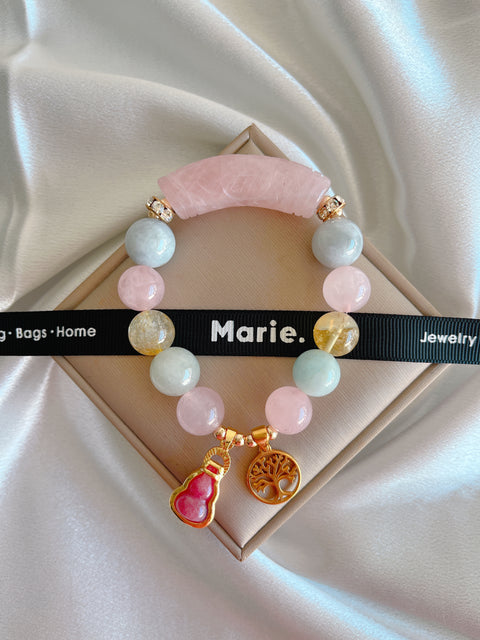 The Changshou Charm Gemstone Bracelet