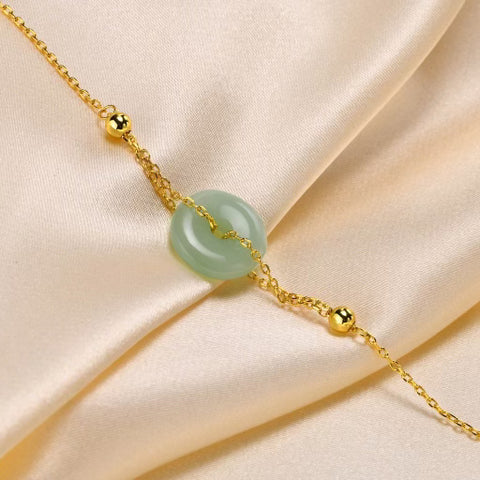 Yuanquan Jade Donut Gemstone Bracelet