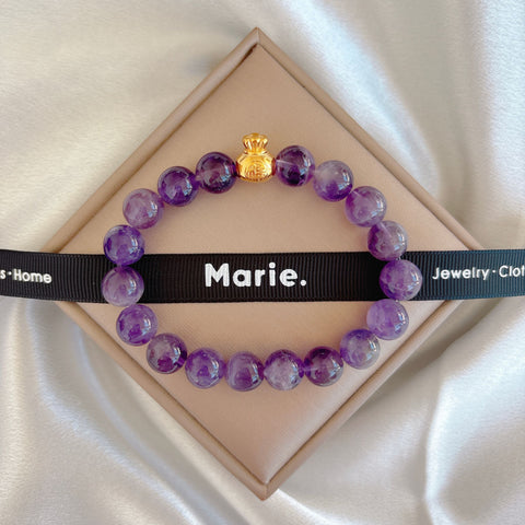 Amethyst Moneybag Gemstone Bracelet
