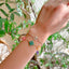 7 Gemstoned Four Leaf Clover Bracelet