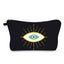 White Evil Eye Makeup Bag