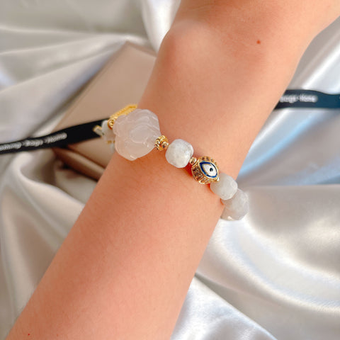 Color of the Year 2026: Lifangti 9 Tailed Moonstone Charm Bracelet