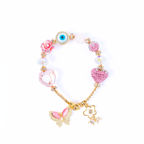 Chuju Rose Quartz Charm Gemstone Bracelet