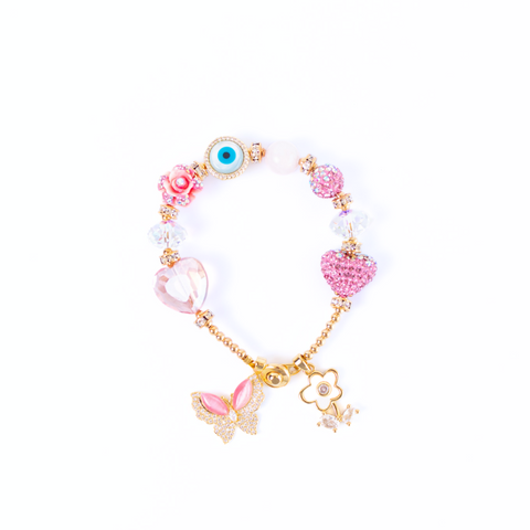 Chuju Rose Quartz Charm Gemstone Bracelet