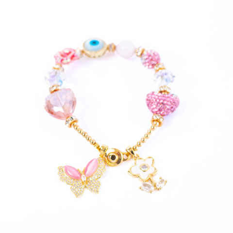 Chuju Rose Quartz Charm Gemstone Bracelet