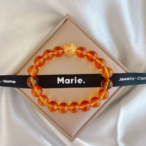 Citrine Moneyball Gemstone Bracelet