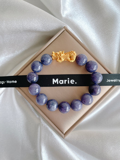 Purple Jade Pixiu Bracelet