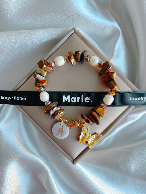 Golden Butterfly Tiger's Eye Bracelet