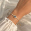 Diamond Encrusted Golden Evil Eye Adjustable Bracelet