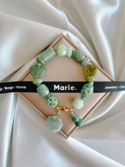 Xingyun Yu Burma Jade Charm Gemstone Bracelet