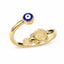 Evil Eye Golden Turtle Ring