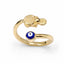 Evil Eye Golden Turtle Ring