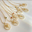 Golden Flowered Birthstone Necklace