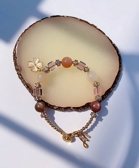 The Taose Moonstone & Sunstone Charm Gemstone Bracelet