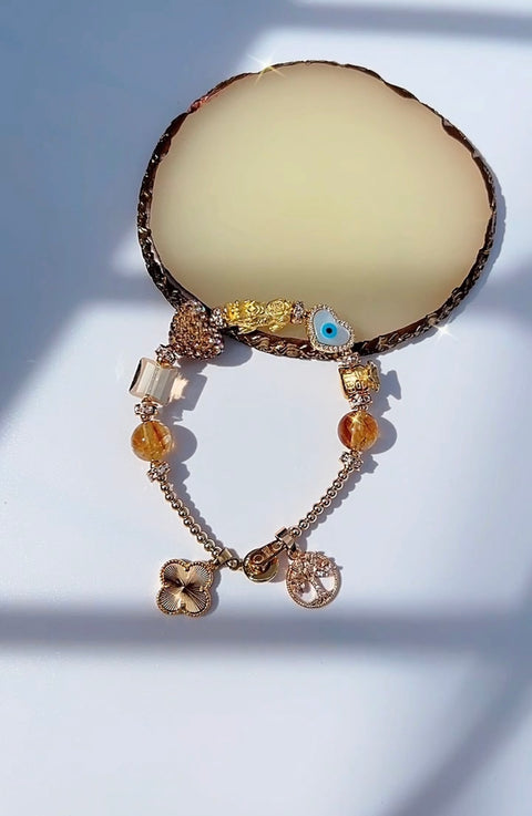 The Fuyu Fortune Charm Gemstone Bracelet