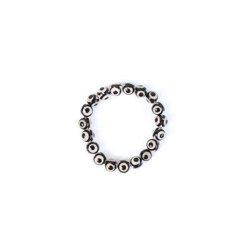 3-Eyed Dzi Bead Bracelet