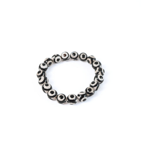 3-Eyed Dzi Bead Bracelet