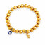 Golden Beaded Evil Eye Bracelet