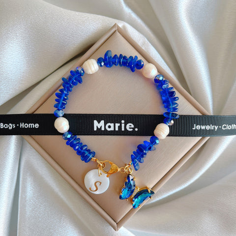 Golden Butterfly Sapphire Bracelet