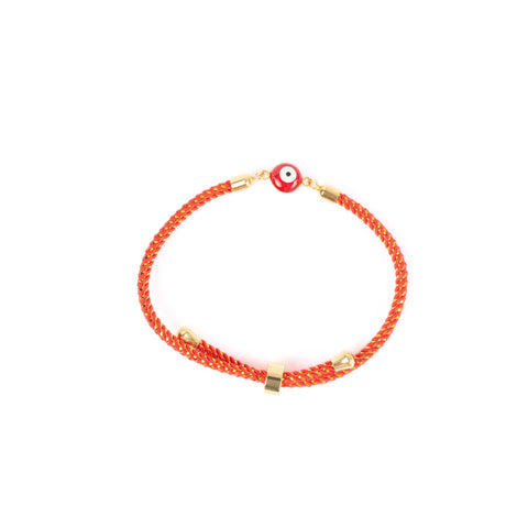 Golden Threaded Evil Eye Bracelet
