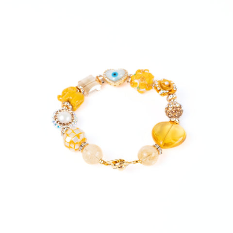 Huangse Da Xiang Citrine Gemstone Bracelet