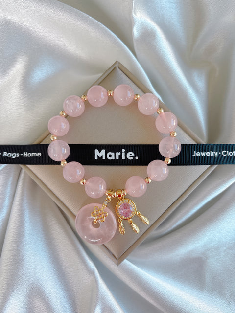 Meng Rose Quartz Gemstone Bracelet