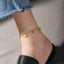 Golden Four Leaf Clover Anklet