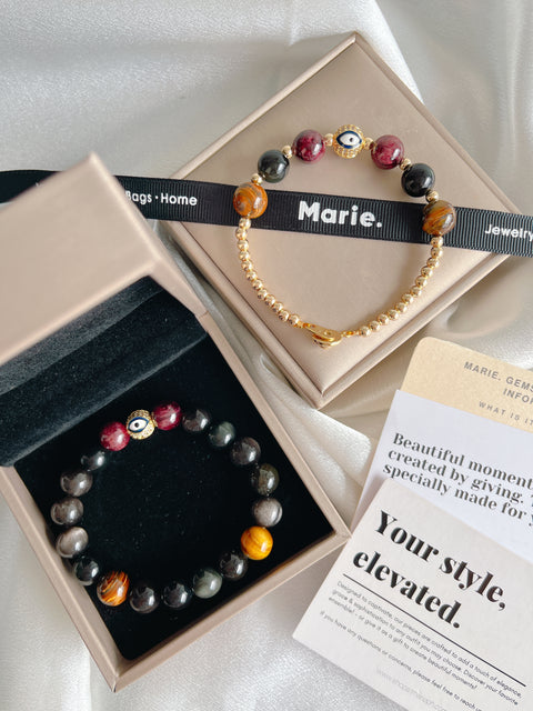 The Vitality Couple's Gemstone Bracelet Set