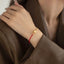 Red Stringed Golden-Woven Fu Bracelet